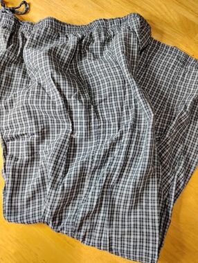 Merona Black  Brown and White Plaid Men's Pajama Pants